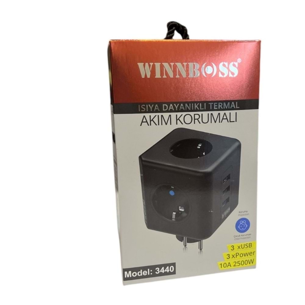 WINNBOSS 3440 ÇOCUK KORUMALI AKIM KORUMALI PRİZ