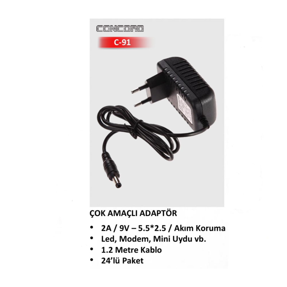 CONCORD 9V 2A (5.5*2.5) ADAPTÖR