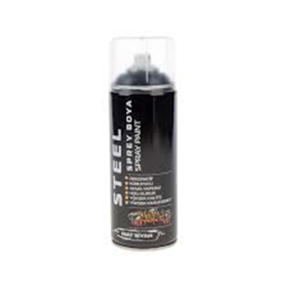 STEEL SPREY SİYAH 400ML BOYA (25)