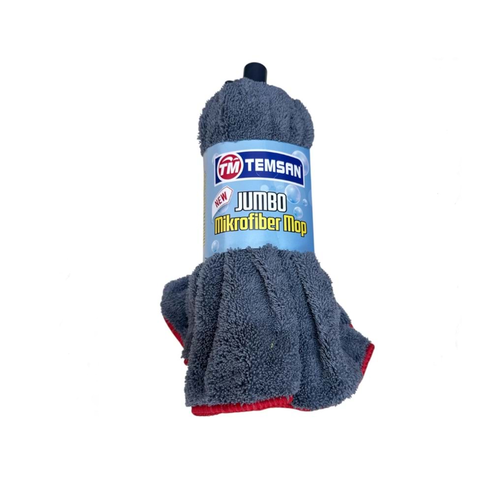TEMSAN MİKROFİBER JUMBO MOP (GRİ)