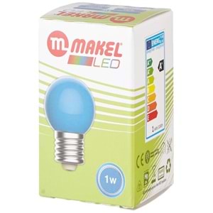 MAKEL 1W GECE LAMBASI KARIŞIK RENK (100)