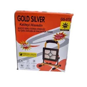 GOLD SILVER 150W GÜNEŞ ENERJİLİ PREJEKTÖR FENER