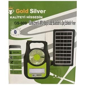 GOLD SILVER GÜNEŞ ENERJİLİ ŞARJ EDİLEBİLİR FENER