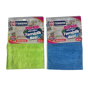 TEMSAN PARLAK MİKROFİBER TEMİZLİK BEZİ 40*40 CM