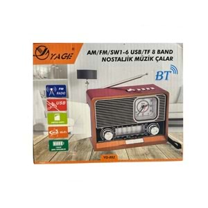 YAGE NOSTALJİK MÜZİK ÇALAR (AM/FM/USB)