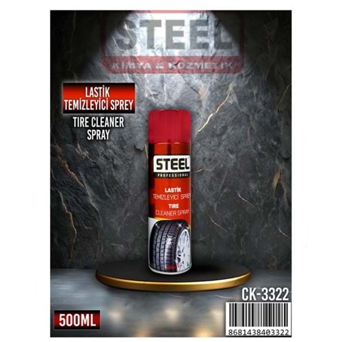 STEEL LASTİK TEMİZLEYİCİ SPREY 500 ML