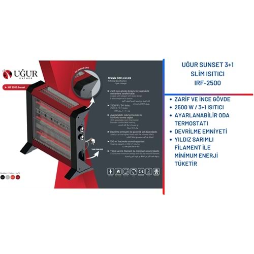 UĞUR SUNSET 3+1 SLİM ISITICI