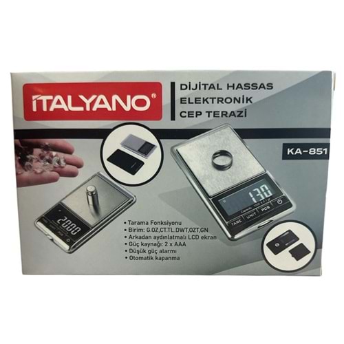 İTALYANO ELEKTRONİK DİJİTAL HASSAS TERAZİ (CEP)