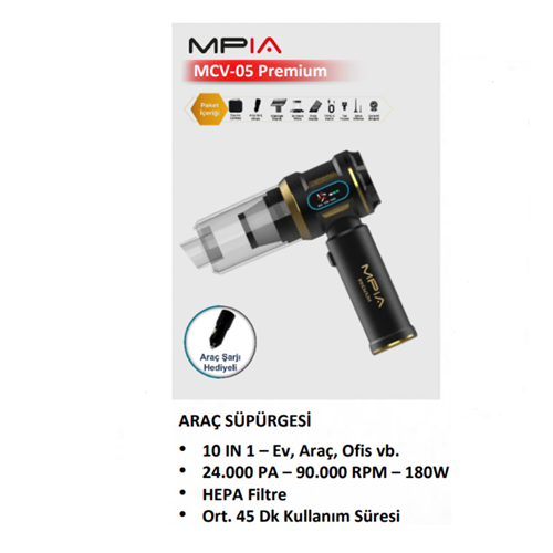 MPIA PREMIUM 10 IN 1 ARAÇ SÜPÜRGESİ