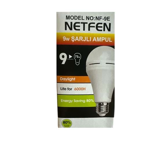NETFEN 9W ŞARJLI AMPUL