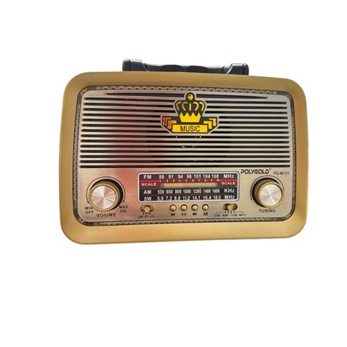 POLYGOLD PG-M131 BLUETOOTH NOSTALJİ RADYO