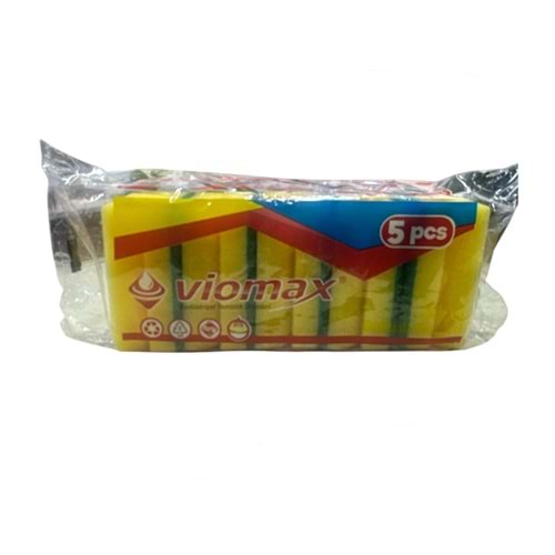 TEMSAN VİOMAX OLUKLU BULAŞIK SÜNGERİ (5Lİ)