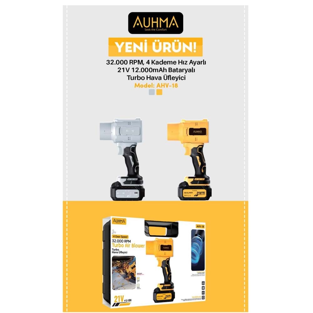 AUHMA TURBO HAVA ÜFLEYİCİ