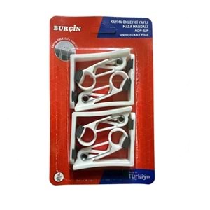 BURÇİN KAYMA ÖNLEYİCİ YAYLI MASA MANDALI 4LÜ