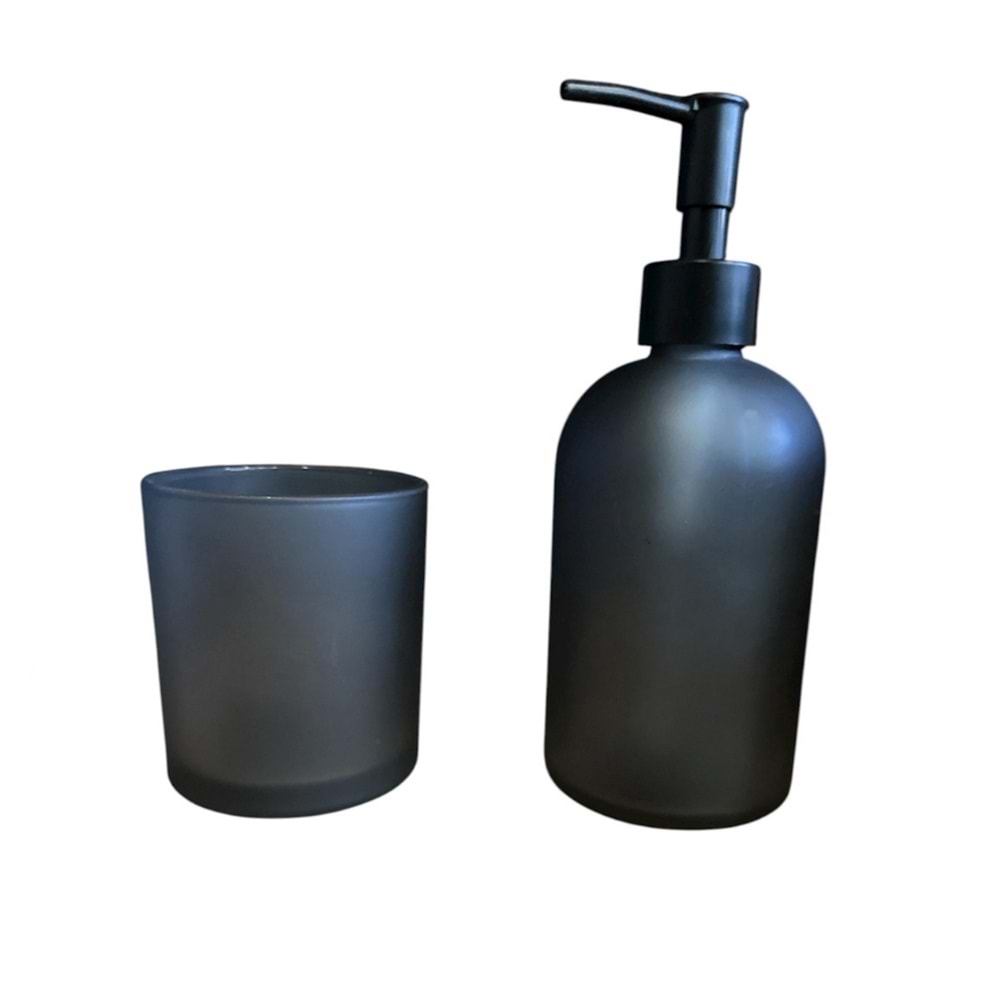 IVORY STANDLI İKİLİ CAM SIVI SABUNLUK 24*