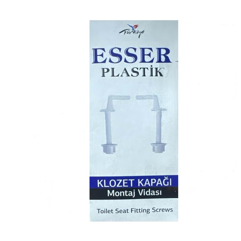 ESSER KLOZET KAPAK VİDASI KUTULU